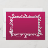 Snowflake Frame Foto Geburtsankündigung Feiertagskarte (Rückseite)
