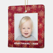 Snowflake Frame Foto Keramikornament (Links)