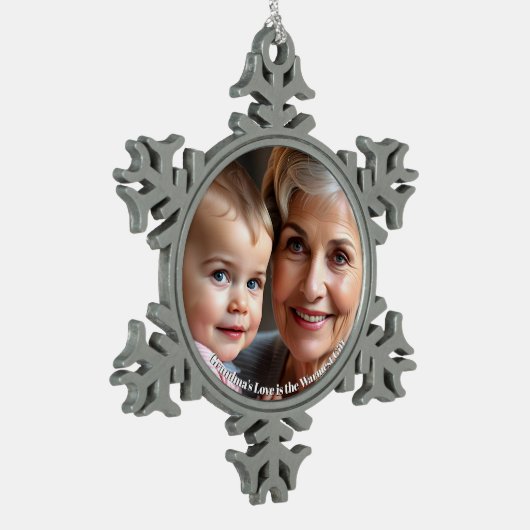 Snowflake Framed Personized Photo Ornament (Links)