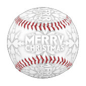 Snowflake Frohe Weihnachten Baseball (Rückseite)