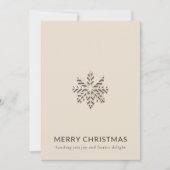 Snowflake Frohe Weihnachts-Flachkarte Feiertagskarte (Vorderseite)