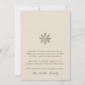 Snowflake Frohe Weihnachts-Flachkarte Feiertagskarte (Rückseite)