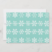 Snowflake Frohe Weihnachtsbaumtypografie Feiertagskarte (Rückseite)