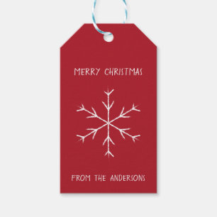 Snowflake Frohe Weihnachtsgeschenke Tags für Feie Geschenkanhänger