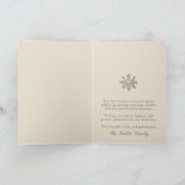 Snowflake Frohe Weihnachtskarte Karte (Innenseite)