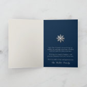 Snowflake Frohe Weihnachtskarte Karte (Innenseite)