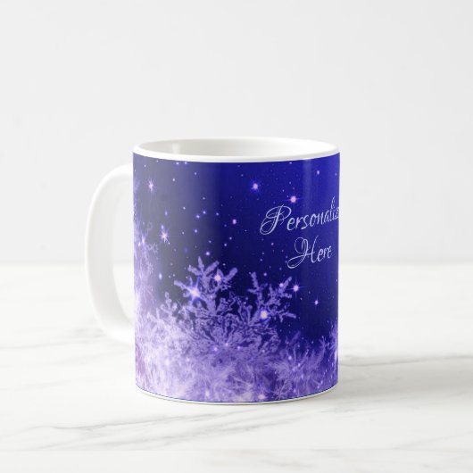 Snowflake-Funkeln-Tasse Kaffeetasse (Vorderseite Links)