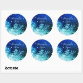 Snowflake-Funkenaufkleber Runder Aufkleber (Blatt)