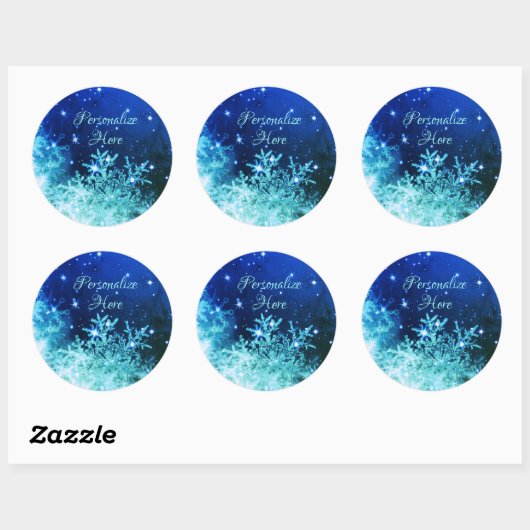 Snowflake-Funkenaufkleber Runder Aufkleber (Blatt)