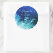 Snowflake-Funkenaufkleber Runder Aufkleber (Tasche)