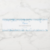 Snowflake Geburtstagsparty Wasserflasche Wasserflaschenetikett (Einzelnes Label)