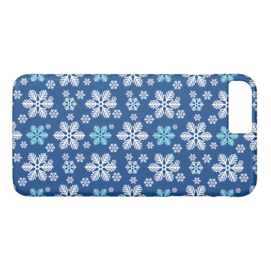 Snowflake Gemustert Blue Case-Mate iPhone Hülle (Rückseite (Horizontal))