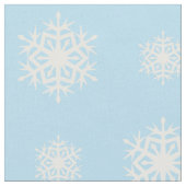 Snowflake Gemustert Light Blue Fabric Stoff (Nahaufnahme)
