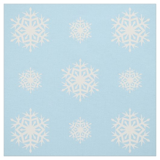 Snowflake Gemustert Light Blue Fabric Stoff (Muster)
