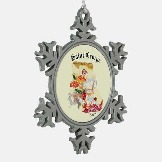 Snowflake Gerahmt Ornament : Saint George (Links)