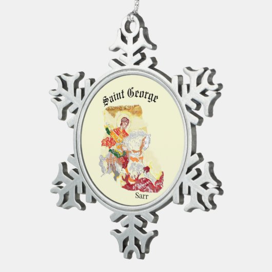 Snowflake Gerahmt Ornament : Saint George (Rechts)