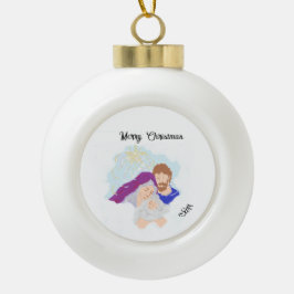 Snowflake Gerahmt Ornament Savior ist Geboren