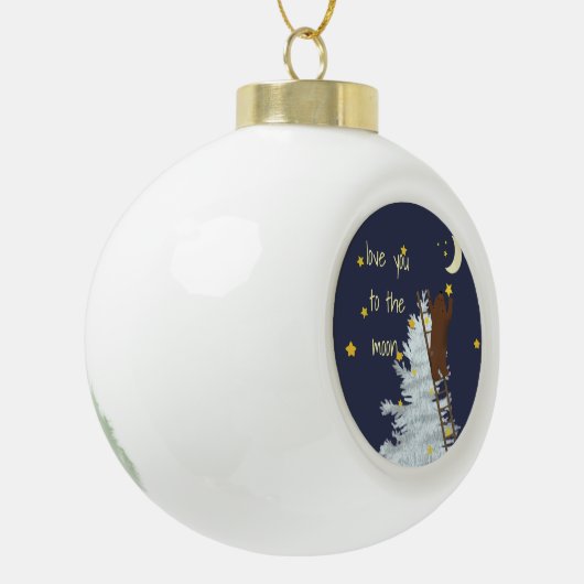 Snowflake Gerahmte Ornament Liebe Sie zum Mond (Links)
