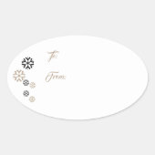 Snowflake-Geschenk-Aufkleber Ovaler Aufkleber (Vorderseite)