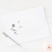 Snowflake-Geschenk-Aufkleber Ovaler Aufkleber (Umschlag)