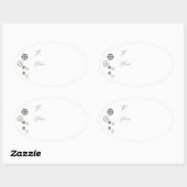 Snowflake-Geschenk-Aufkleber Ovaler Aufkleber (Blatt)