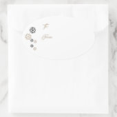 Snowflake-Geschenk-Aufkleber Ovaler Aufkleber (Tasche)