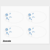 Snowflake-Geschenk-Aufkleber Ovaler Aufkleber (Blatt)