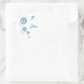 Snowflake-Geschenk-Aufkleber Ovaler Aufkleber (Tasche)