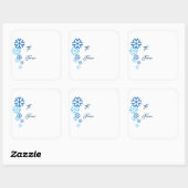 Snowflake-Geschenk-Aufkleber Quadratischer Aufkleber (Blatt)