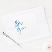 Snowflake-Geschenk-Aufkleber Quadratischer Aufkleber (Umschlag)