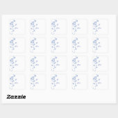 Snowflake-Geschenk-Aufkleber Quadratischer Aufkleber (Blatt)
