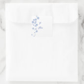 Snowflake-Geschenk-Aufkleber Quadratischer Aufkleber (Tasche)