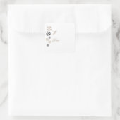 Snowflake-Geschenk-Aufkleber Quadratischer Aufkleber (Tasche)