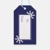 Snowflake-Geschenk Tag Blau Geschenkanhänger (Rückseite)