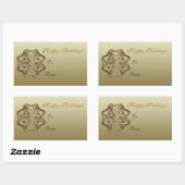 Snowflake-Geschenksticker Rechteckiger Aufkleber (Blatt)