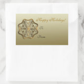 Snowflake-Geschenksticker Rechteckiger Aufkleber (Tasche)