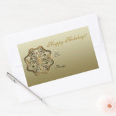 Snowflake-Geschenksticker Rechteckiger Aufkleber (Umschlag)