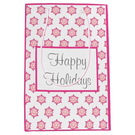 Snowflake-Geschenktasche Mittlere Geschenktüte (Vorderseite)