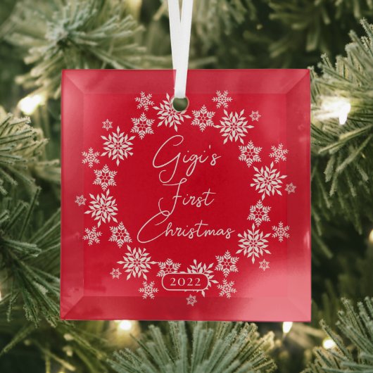 Snowflake Gigis erstes Weihnachten Ornament Aus Glas (Insitu)