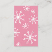 Snowflake Girls Baby Duschkabine Windeln Raffle Ti Begleitkarte (Rückseite)
