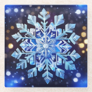 Snowflake Glass Untersetzer