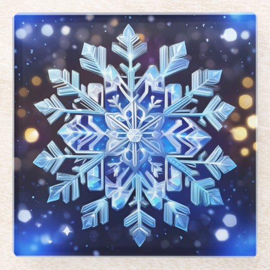 Snowflake Glass Untersetzer (Vorderseite)