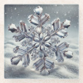 Snowflake Glass Untersetzer (Vorderseite)
