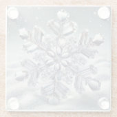 Snowflake Glass Untersetzer (Rückseite)