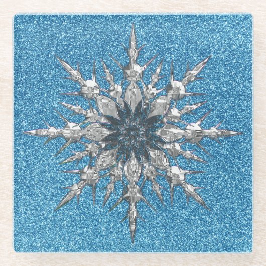 Snowflake Glass Untersetzer (Vorderseite)