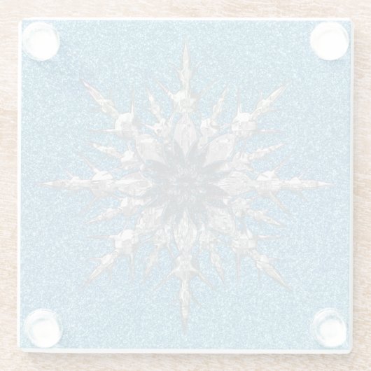 Snowflake Glass Untersetzer (Rückseite)