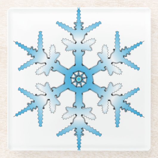 SNOWFLAKE GLASUNTERSETZER (Vorderseite)