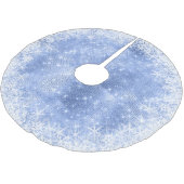 Snowflake Glitzer und Shine Blue ID671 Polyester Weihnachtsbaumdecke (Schrägansicht)