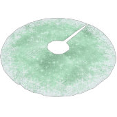 Snowflake Glitzer und Shine Green ID671 Polyester Weihnachtsbaumdecke (Schrägansicht)