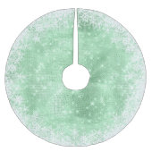 Snowflake Glitzer und Shine Green ID671 Polyester Weihnachtsbaumdecke (Vorderseite)